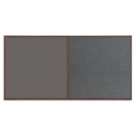 United Visual Products Enclosed Corkboard, 3 Door, 96"x48", 4" Fra UV3406-BLACK-CORK